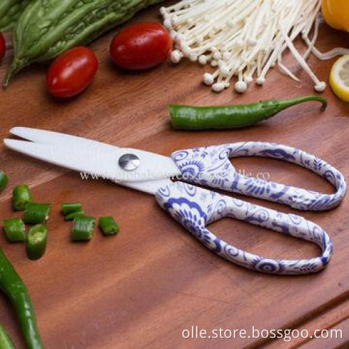Hot-selling Ceramic Blade Kitchen Scissors, OEM Orders are Welcome